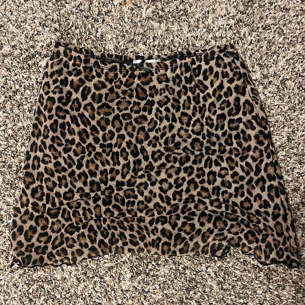 Cheetah Print Mini Skirt